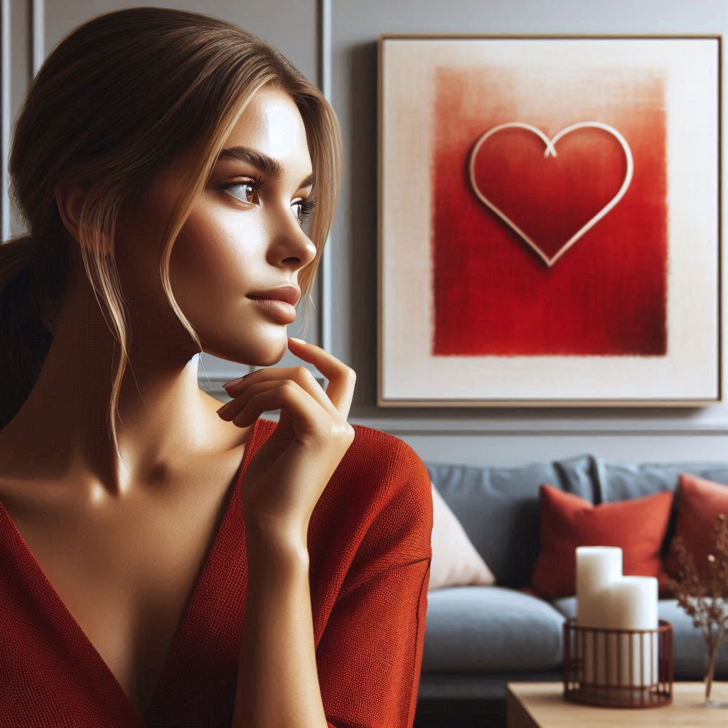 Meilės temos prekės interjere