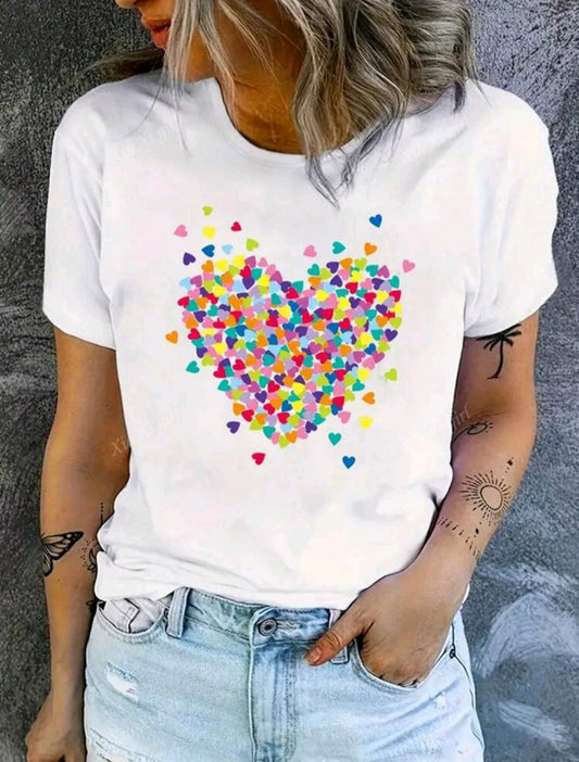 Playful T-shirt "Colorful Heart"