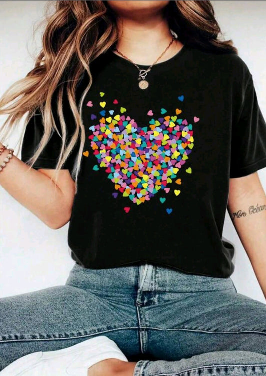 Playful T-shirt "Colorful Heart"