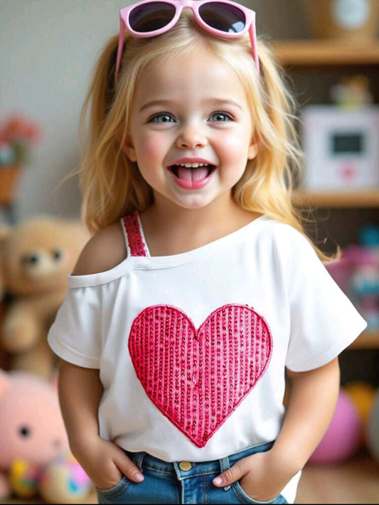 Футболка для девочек «Heart Style»