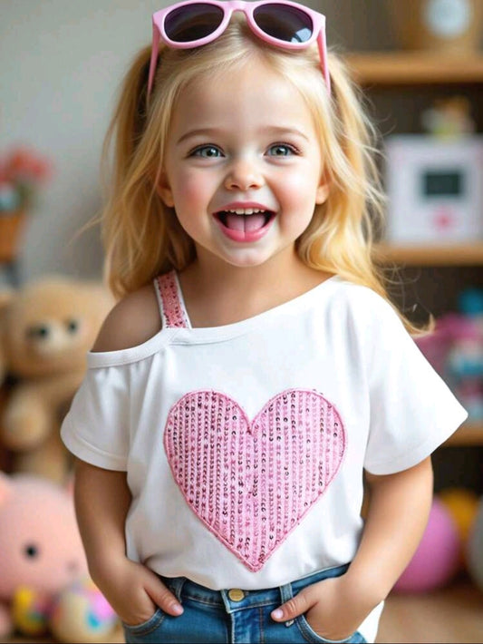 Футболка для девочек «Heart Style»