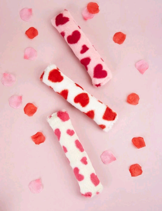 Set of soft toys for kittens with hearts