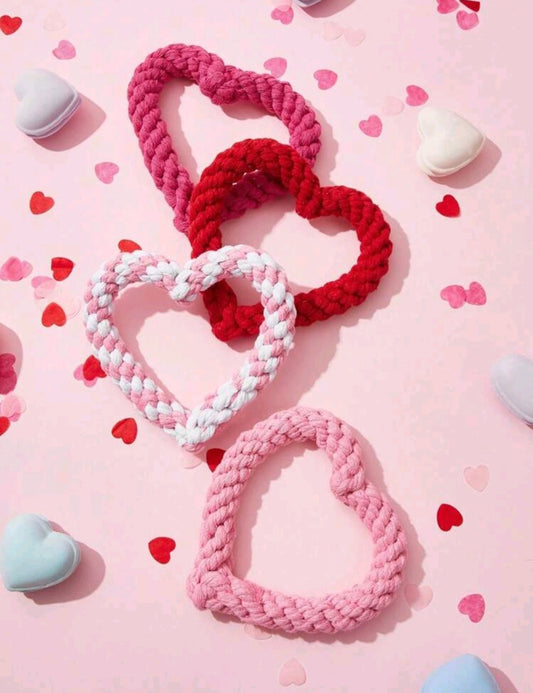 Heart-shaped toy for puppies