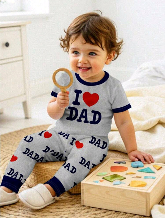 Boys' costumes with the words "I 💖 Mom" or "I 💖 Dad" (9 months - 3 years) 👶💙