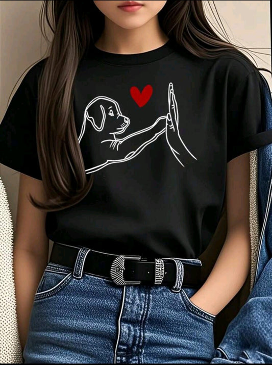 T-shirt for girls who love puppies (6-14 years) 🐶💖