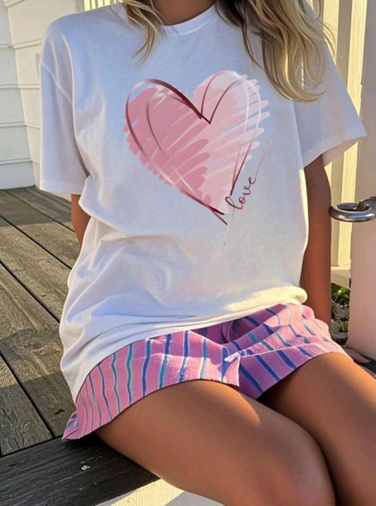 T-shirt "Love Heart" - when the heart speaks for itself 💖👧