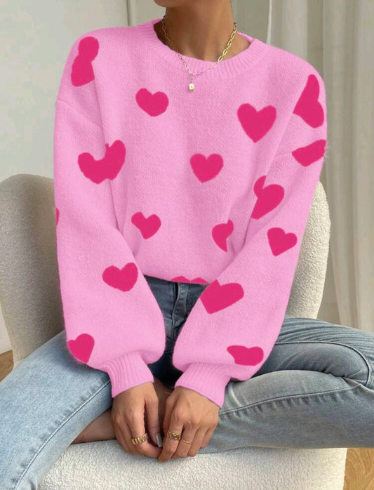 Women's sweater "Heartwarming" - when style speaks from the heart 💖🧶
