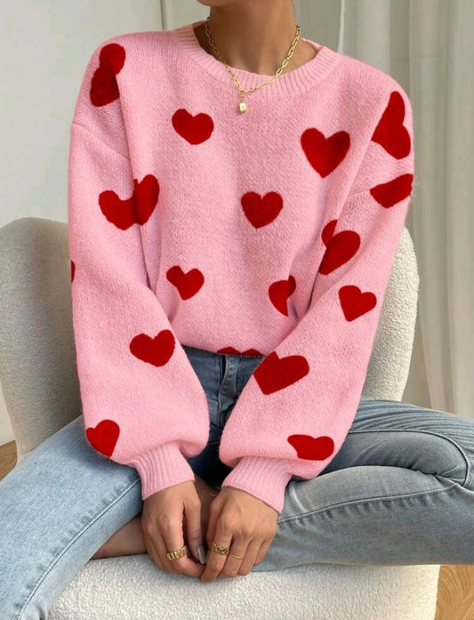 Women's sweater "Heartwarming" - when style speaks from the heart 💖🧶