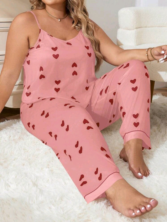 Women's pajamas "Heart Hug" (sizes 46-54) 💖✨