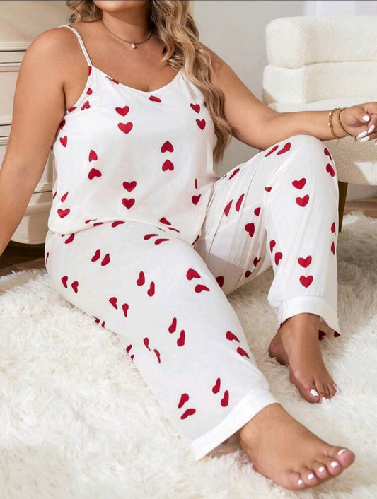 Women's pajamas "Heart Hug" (sizes 46-54) 💖✨