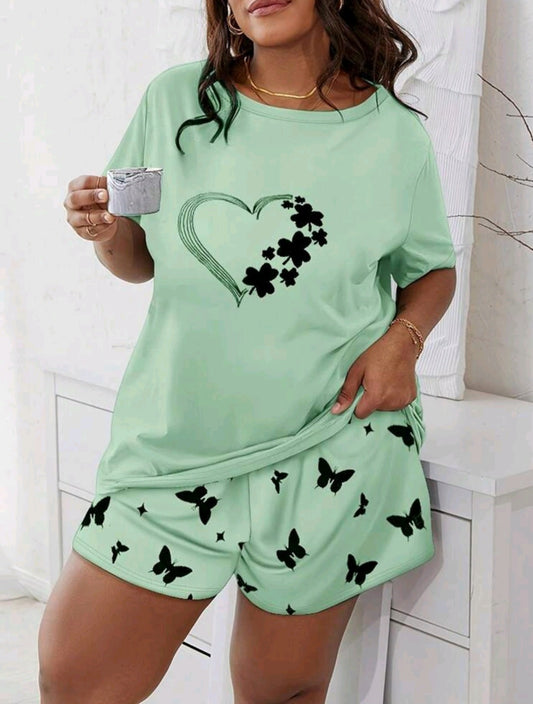 Women's pajamas "Wings of Happiness" (sizes 44–54) 🍀🦋💗
