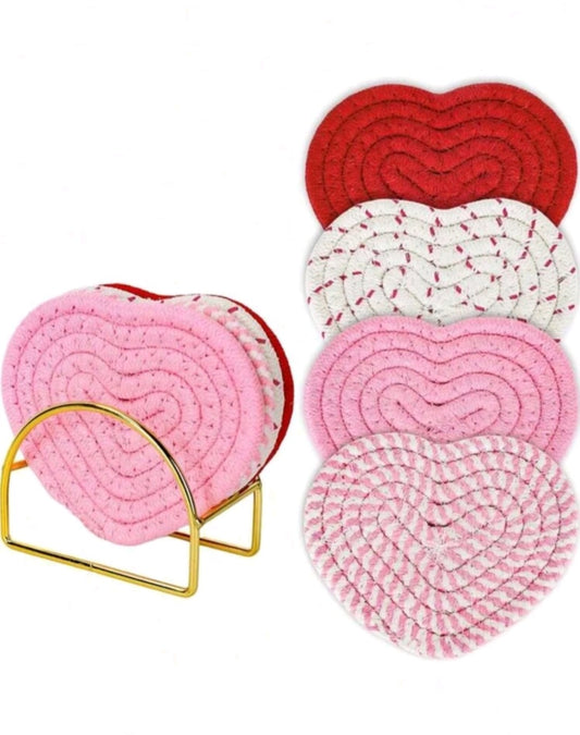 Coaster set "Moment of Hearts" (4 pcs.) 💖☕️