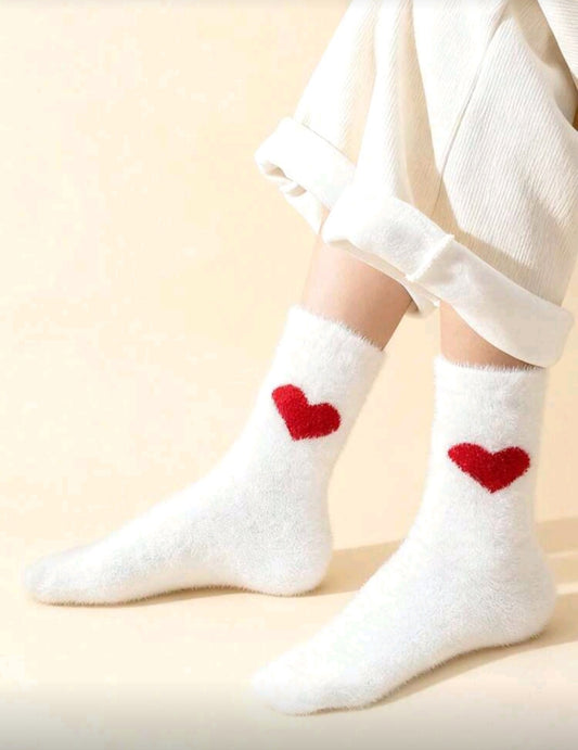 Baltų kojinių rinkinys „Love Cozy“ – 2 poros ❤️