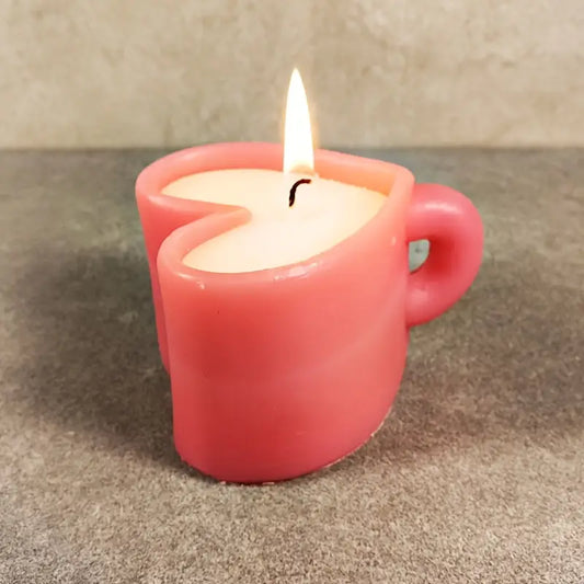 Heart-shaped candle