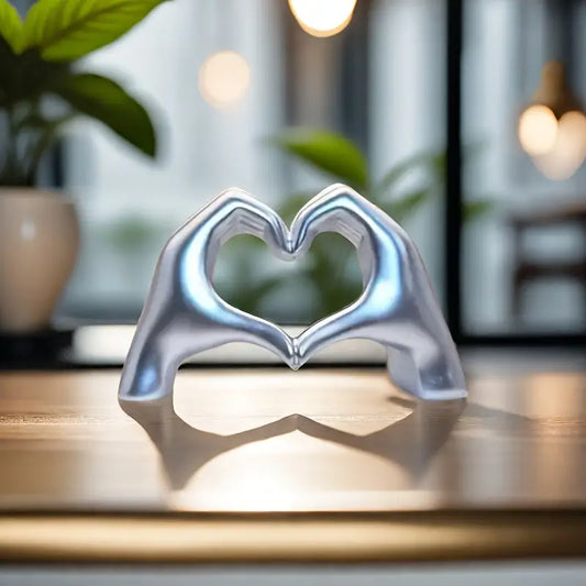 Handmade statuette "Two hands in a heart"