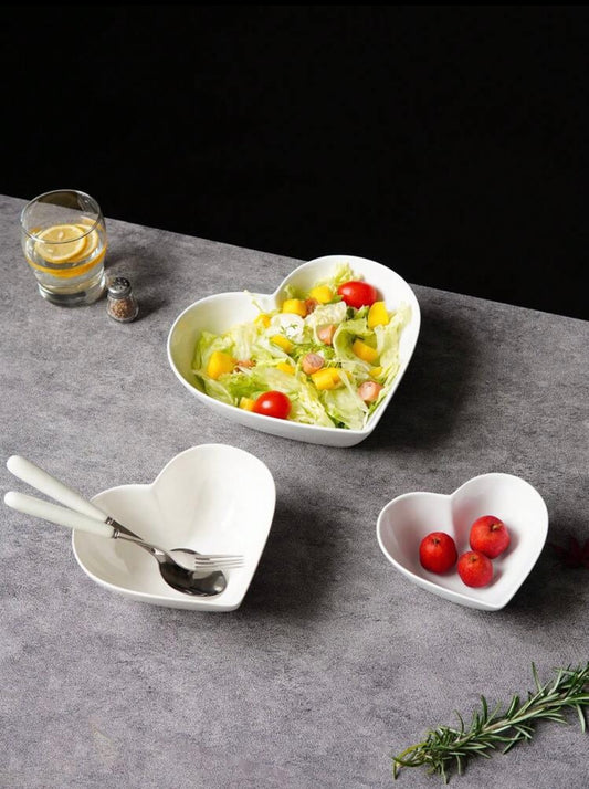 Heart-shaped serving bowls