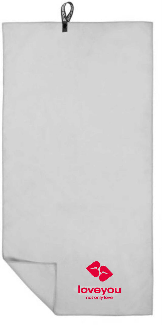 Mikropluošto rankšluostis su „Iloveyou.lt“ logotipu 💖