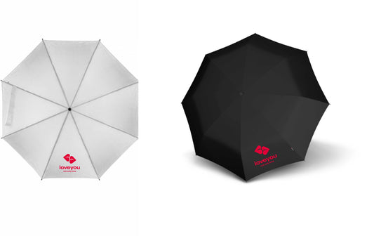 Automatinis skėtis su „Iloveyou.lt“ logotipu