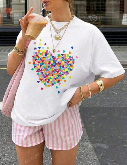 Playful T-shirt "Colorful Heart"