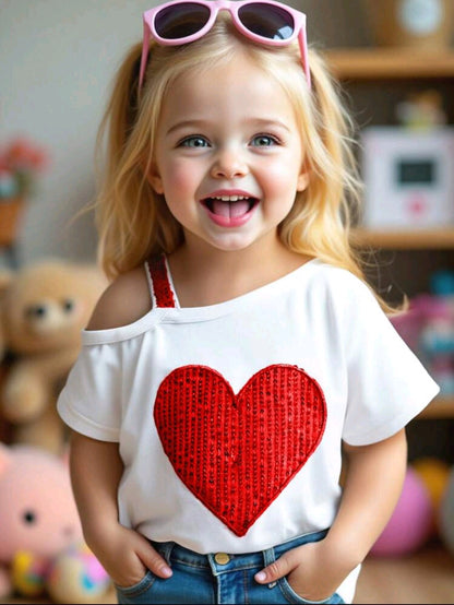 Футболка для девочек «Heart Style»