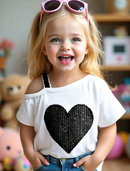 Футболка для девочек «Heart Style»