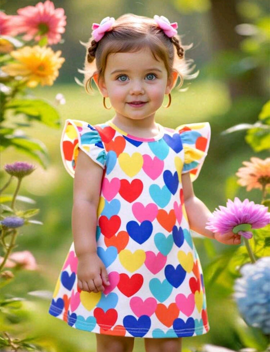 Платье "Сердечки" 👧❤️