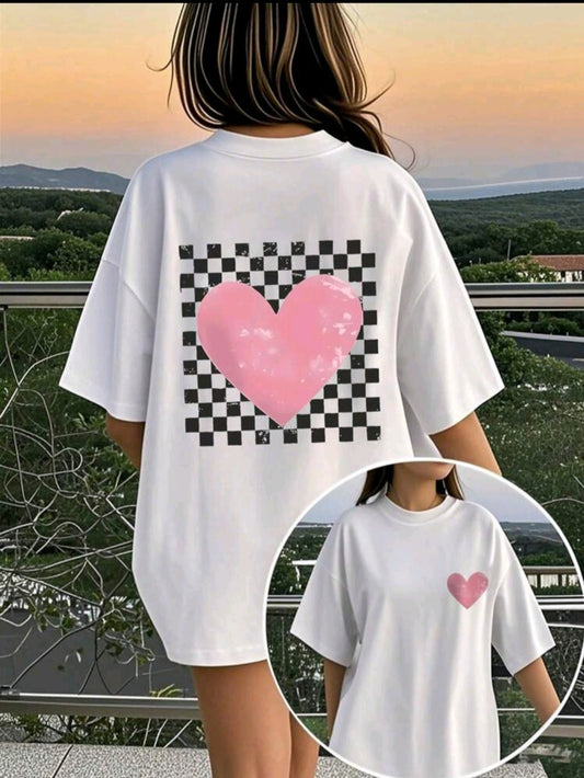 Футболка «Шахматное сердце» — стиль, который всегда побеждает 💗♟️