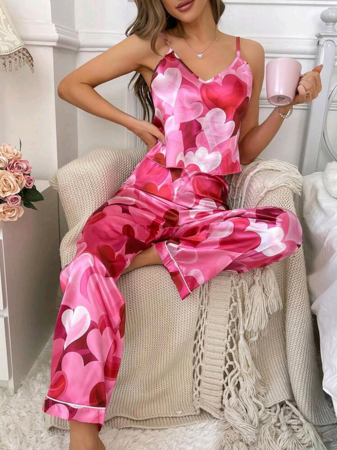 Женская атласная пижама "Summer Love" 💖✨