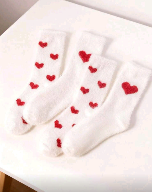 Baltų kojinių rinkinys „Love Cozy“ – 2 poros ❤️