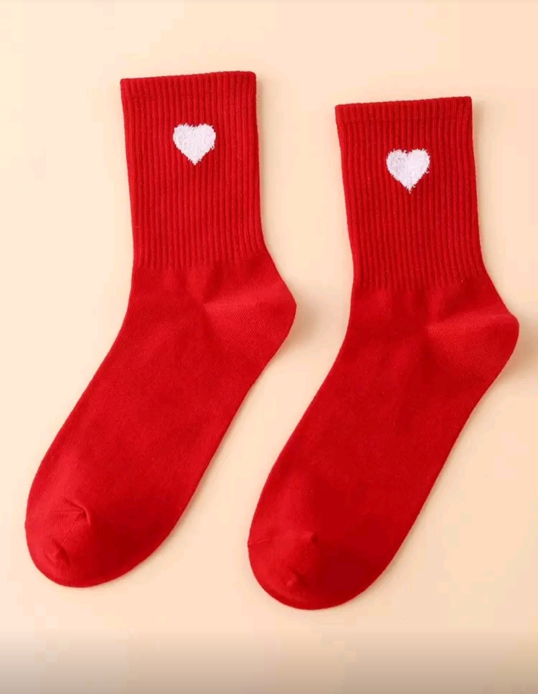 Raudonos kojinės „Sweet Heart“