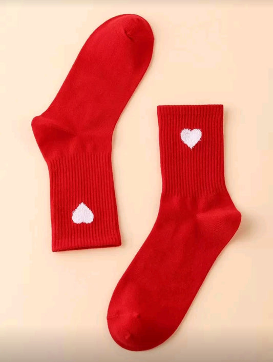 Raudonos kojinės „Sweet Heart“ ❤️