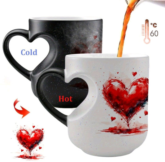 Magic mug "Love You Forever" - love that unfolds with every sip 🖤🤍💖