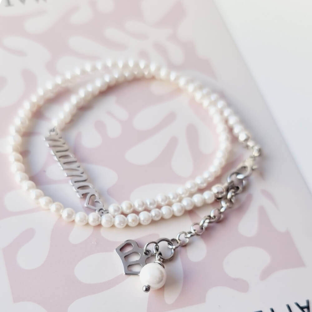 Perlų apyrankė Mama