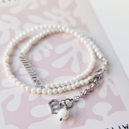 Perlų apyrankė Mama