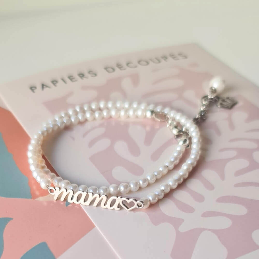 Perlų apyrankė Mama