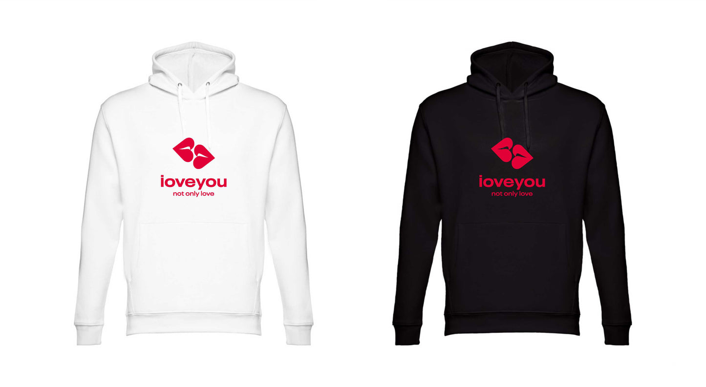 🤍🖤 Unisex megztinis „ILOVEYOU“ — vienas stilius, dviem mintims