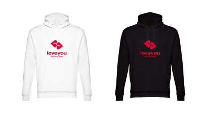 🤍🖤 Unisex megztinis „ILOVEYOU“ — vienas stilius, dviem mintims