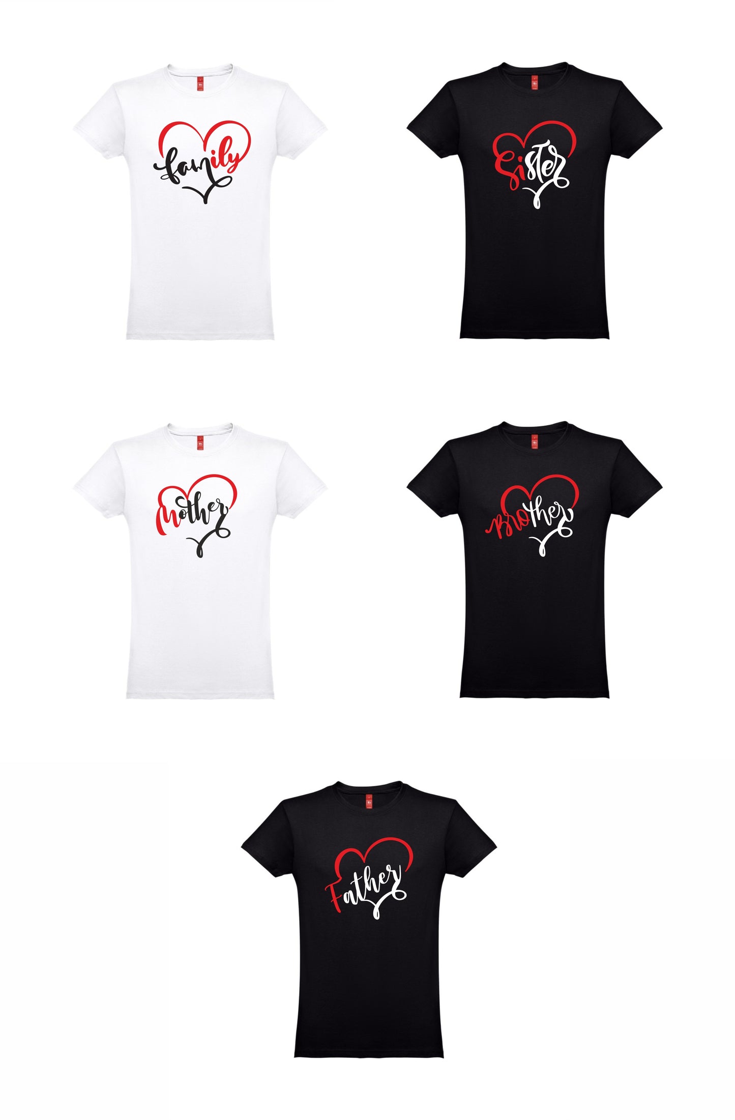 Unisex marškinėliai su širdele ir pasirinktinu užrašu