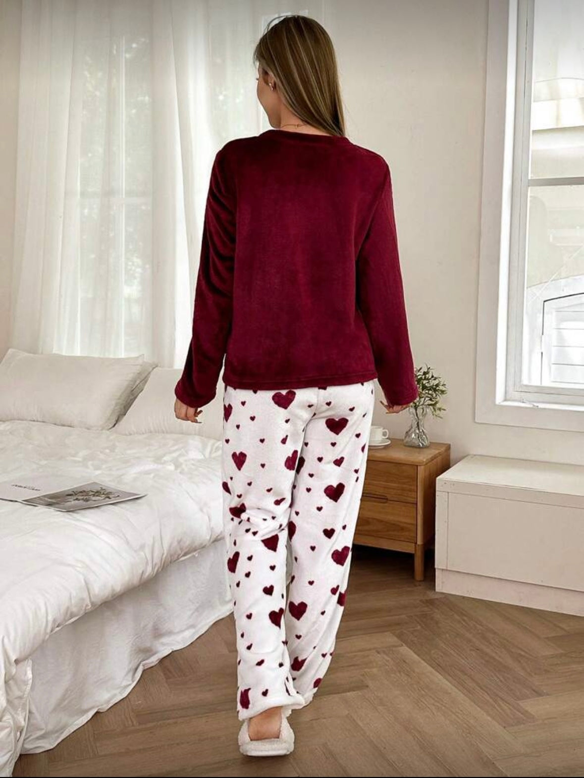 Minkšta pižama „Love“ su širdelėmis