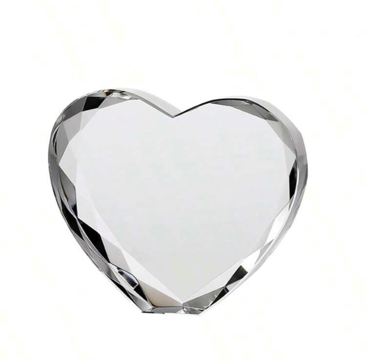 Personalizuota krištolinė širdis su nuotrauka