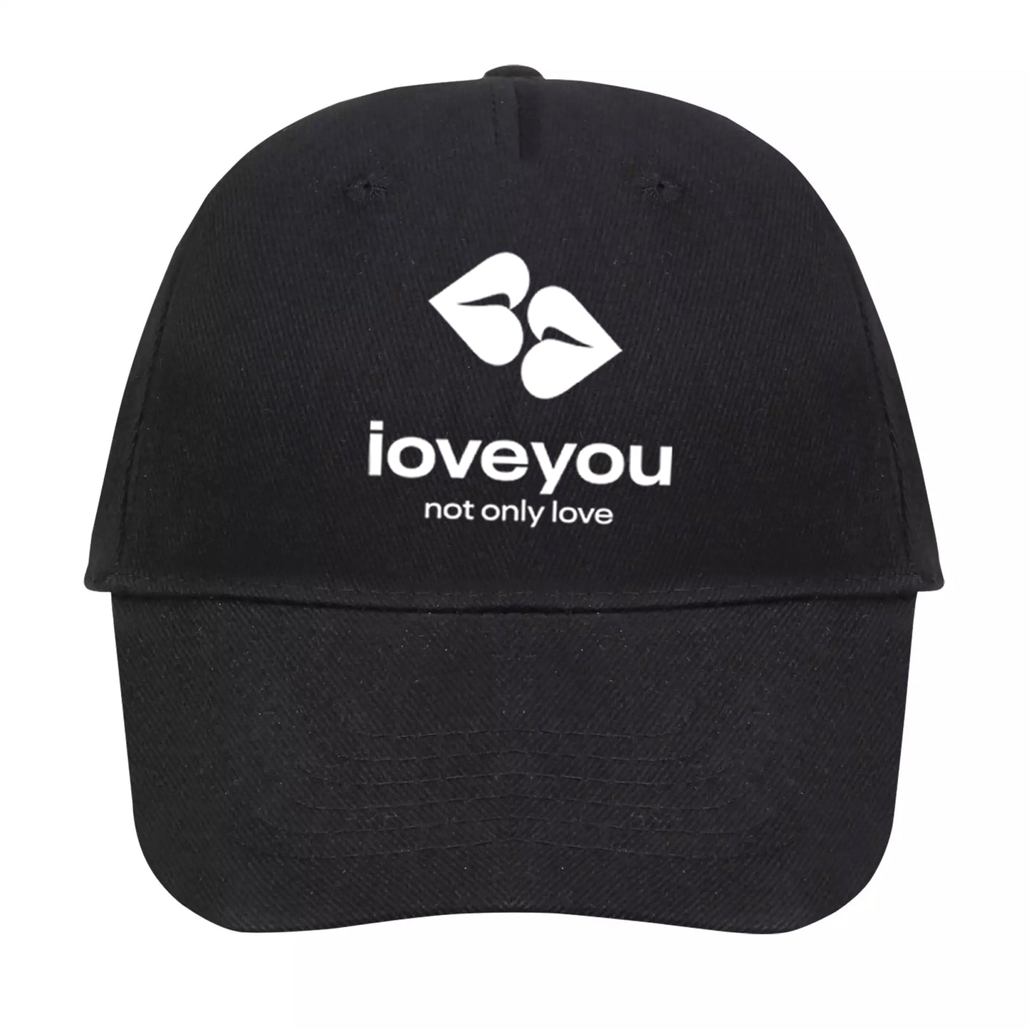 „ILOVEYOU“ Snapback kepurė myliu juodai