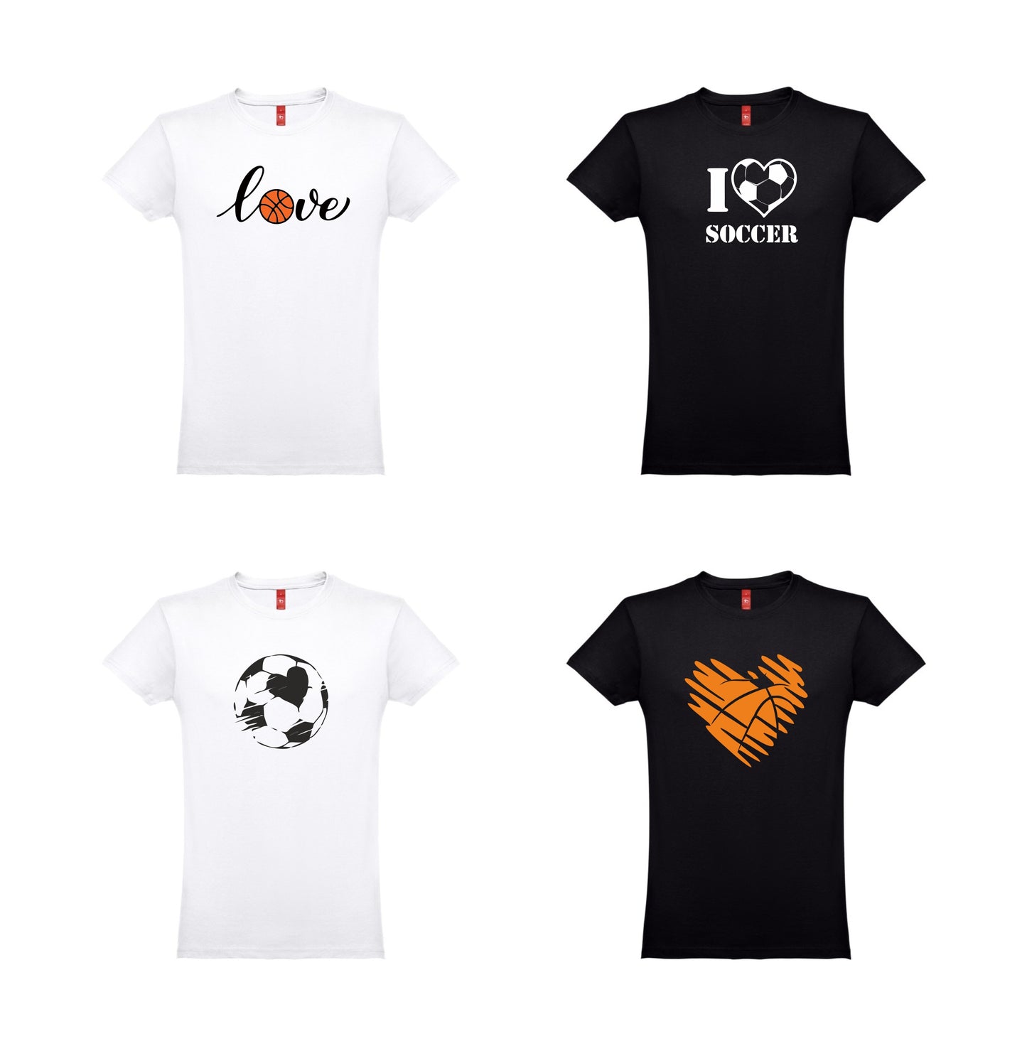 Unisex marškinėliai krepšinio ir futbolo mėgėjams