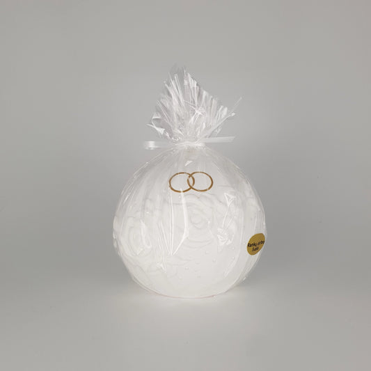 Apvali žvakė vestuvėms