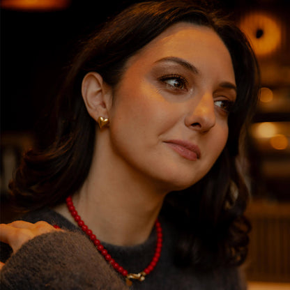 Auksuoti auskarai AMORE