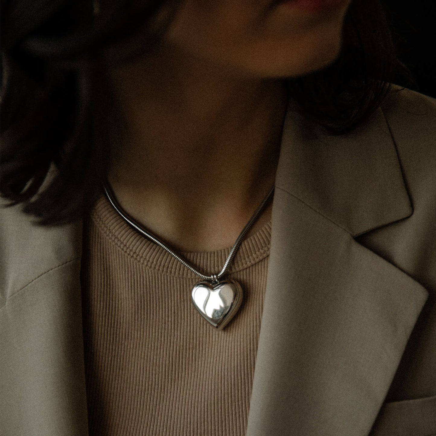 Grandinėlė Big Heart silver