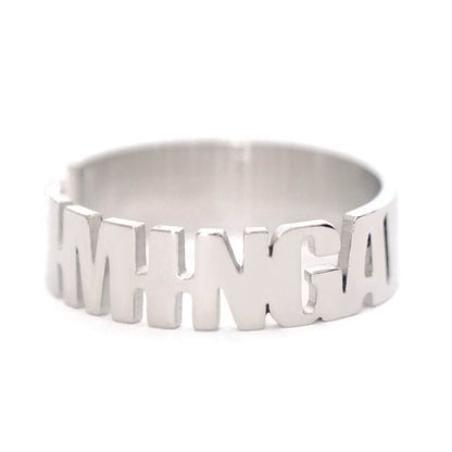 Žiedas LAIMINGA sidabro spalvos