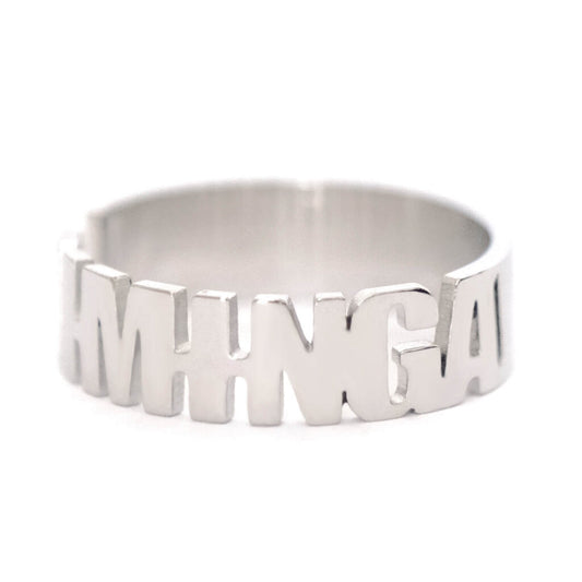 Žiedas LAIMINGA sidabro spalvos